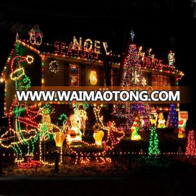 led houses decorated christmas lights