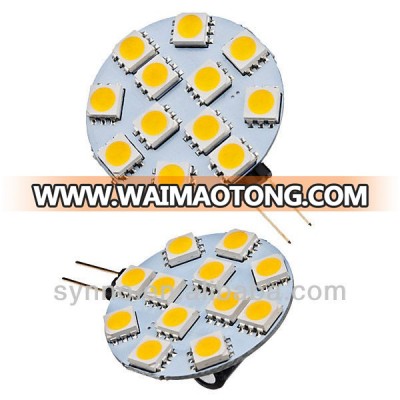 G4 5050SMD 12LED Warm White 120-130lm DC12v 2.5w LED Car Bulb